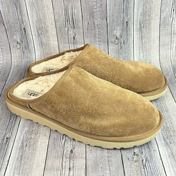 UGG CLASSIC SLIP-ON MEN SLIPPERS CHESTNUT SUEDE US 13 /UK 12 /EU 46 - Picture 1 of 9